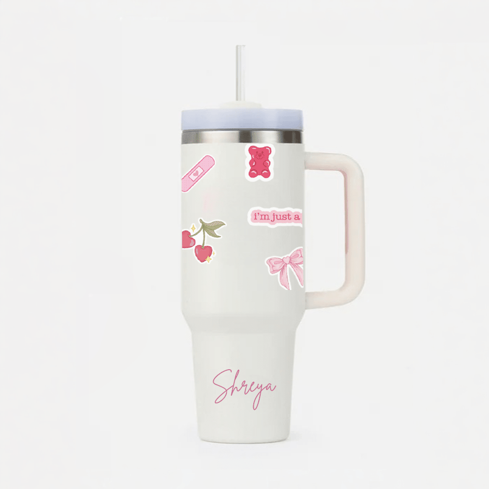 AestheticWrap™ Tumbler with Straw & Lid - Memories Insite