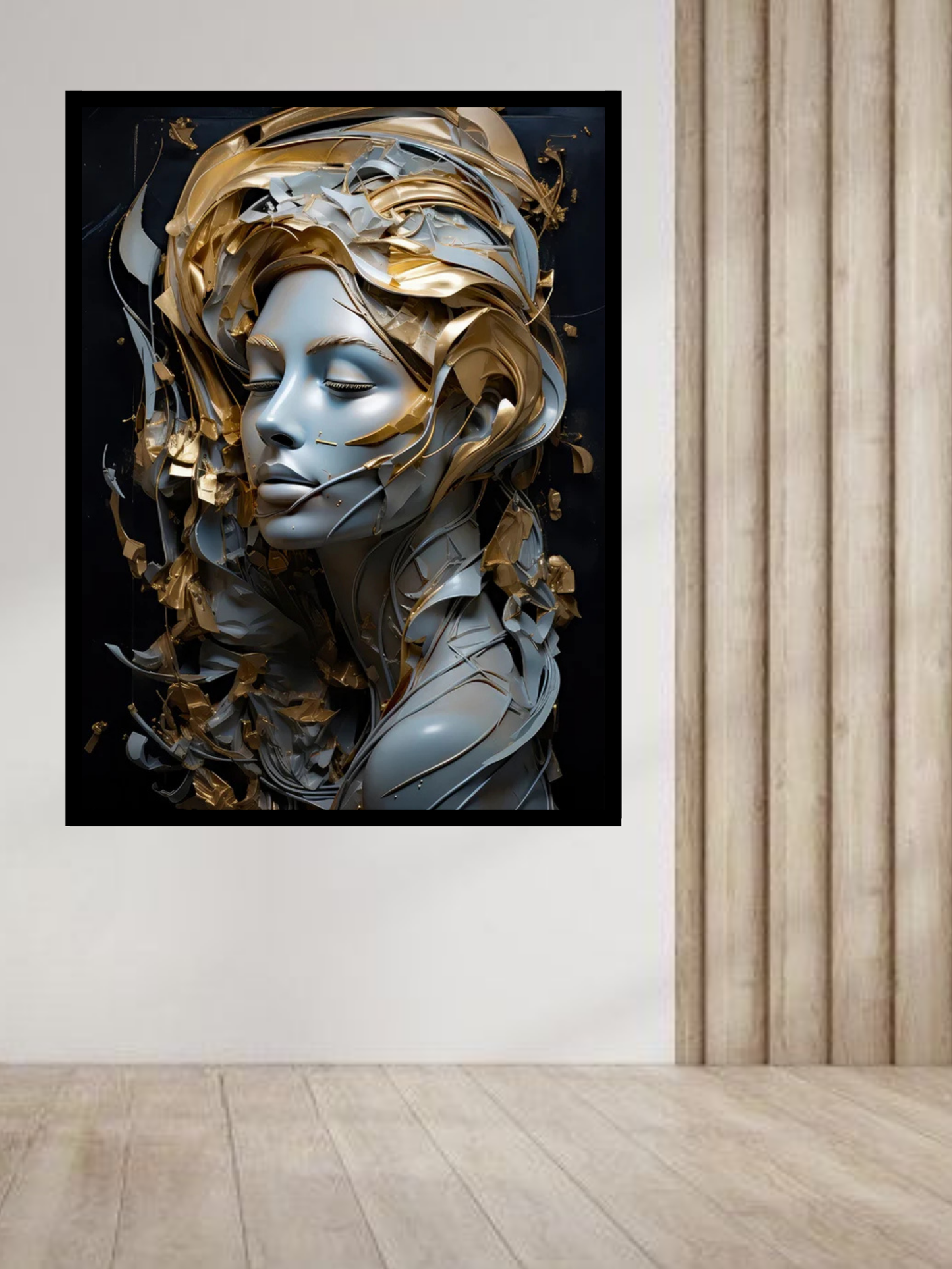 Golden Grace – Modern Abstract Canvas Wall Art