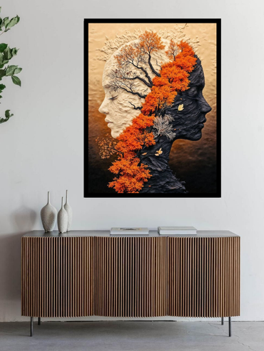 Seasons of Duality – Nature Inspired Abstract Canvas Wall Art