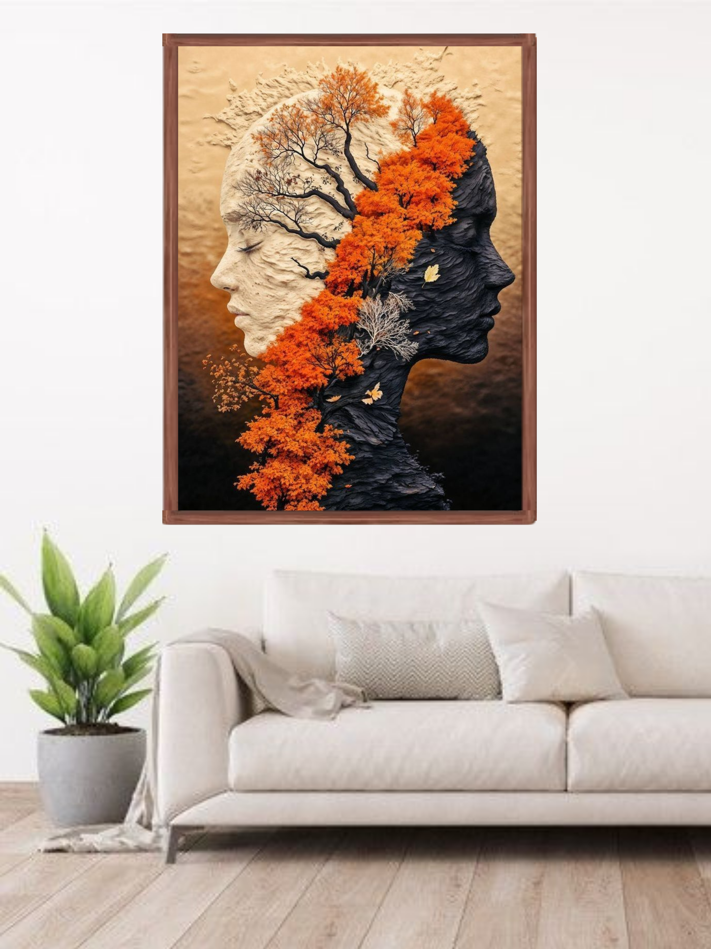 Seasons of Duality – Nature Inspired Abstract Canvas Wall Art