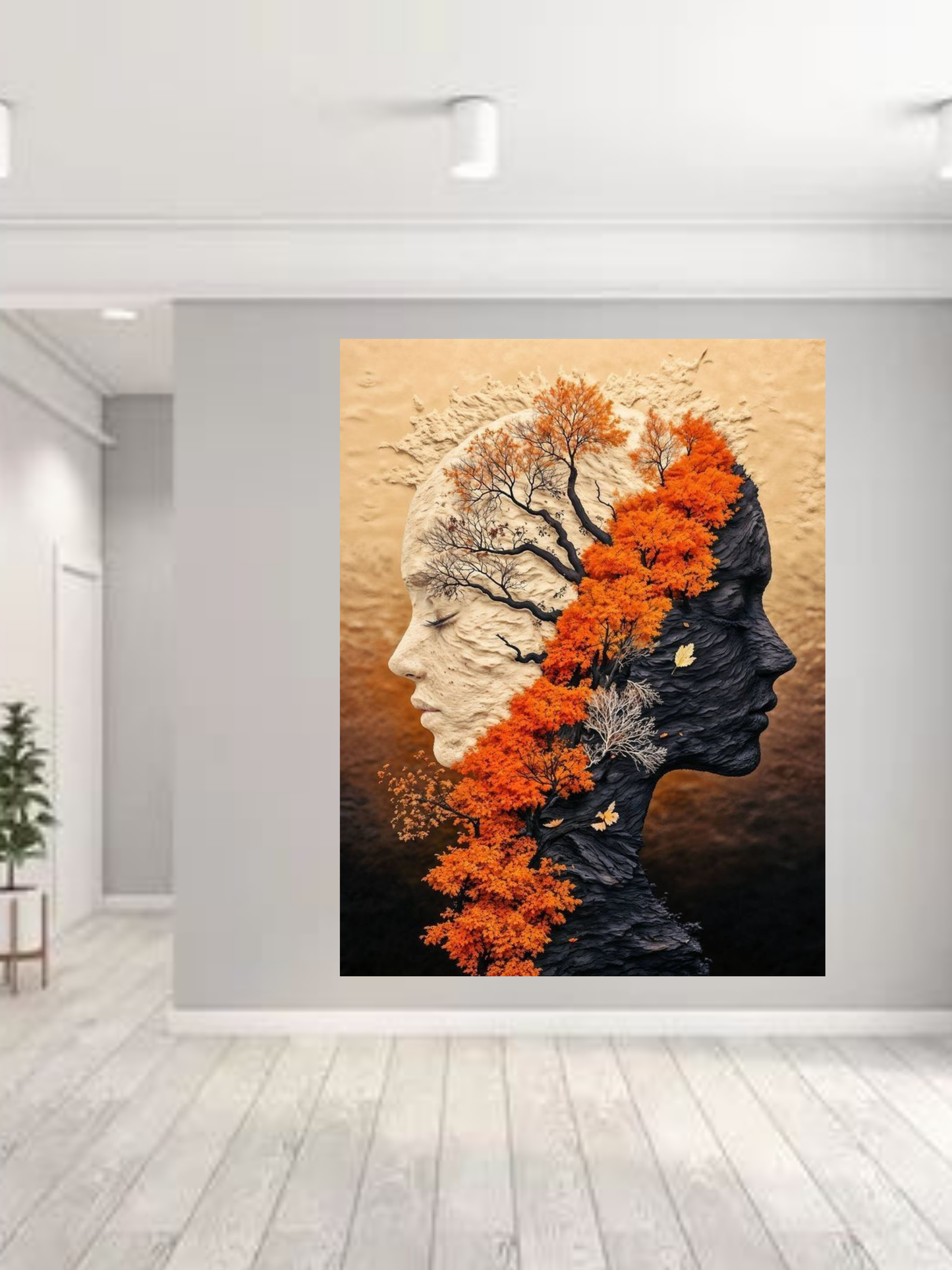Seasons of Duality – Nature Inspired Abstract Canvas Wall Art