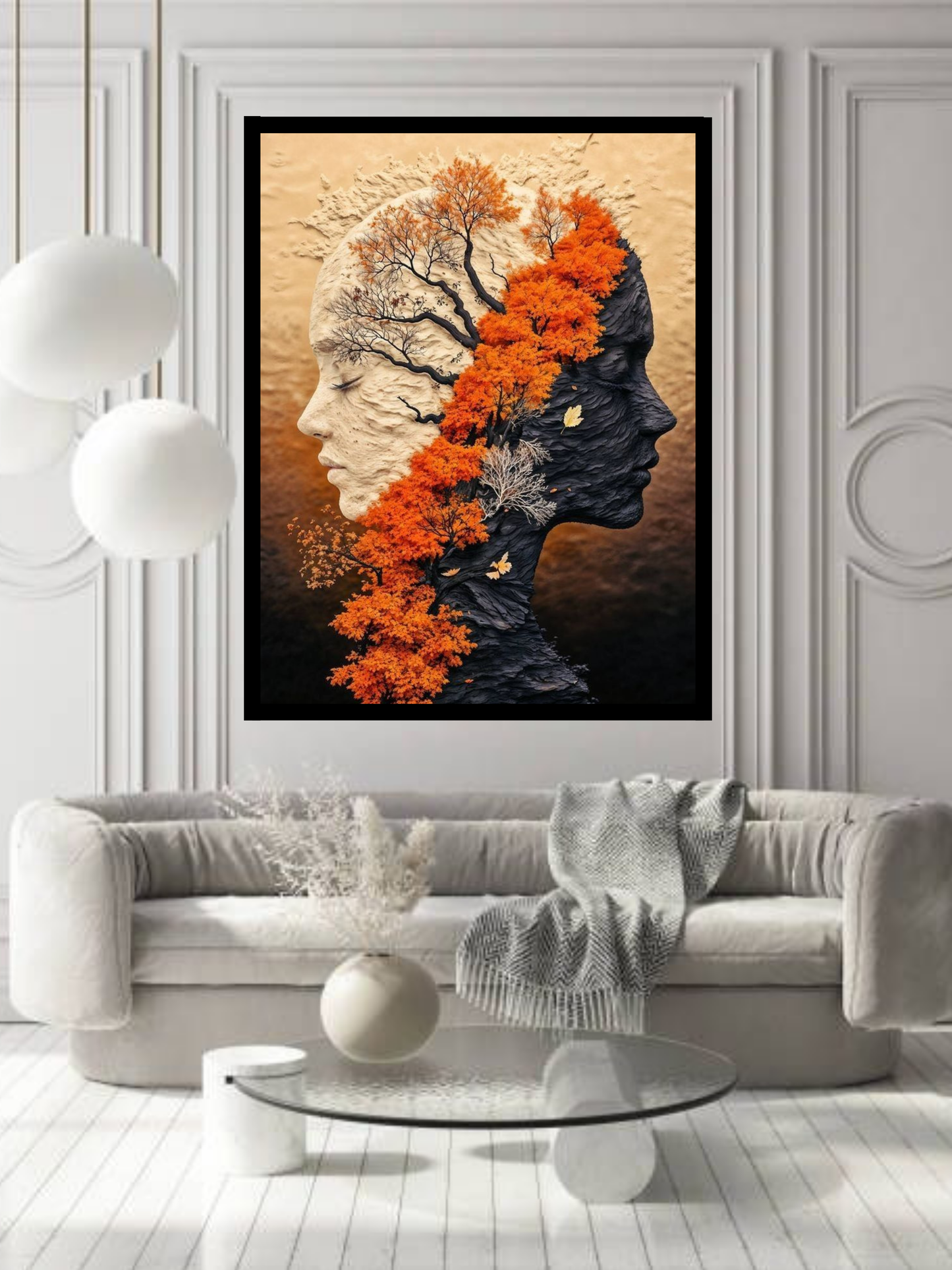 Seasons of Duality – Nature Inspired Abstract Canvas Wall Art