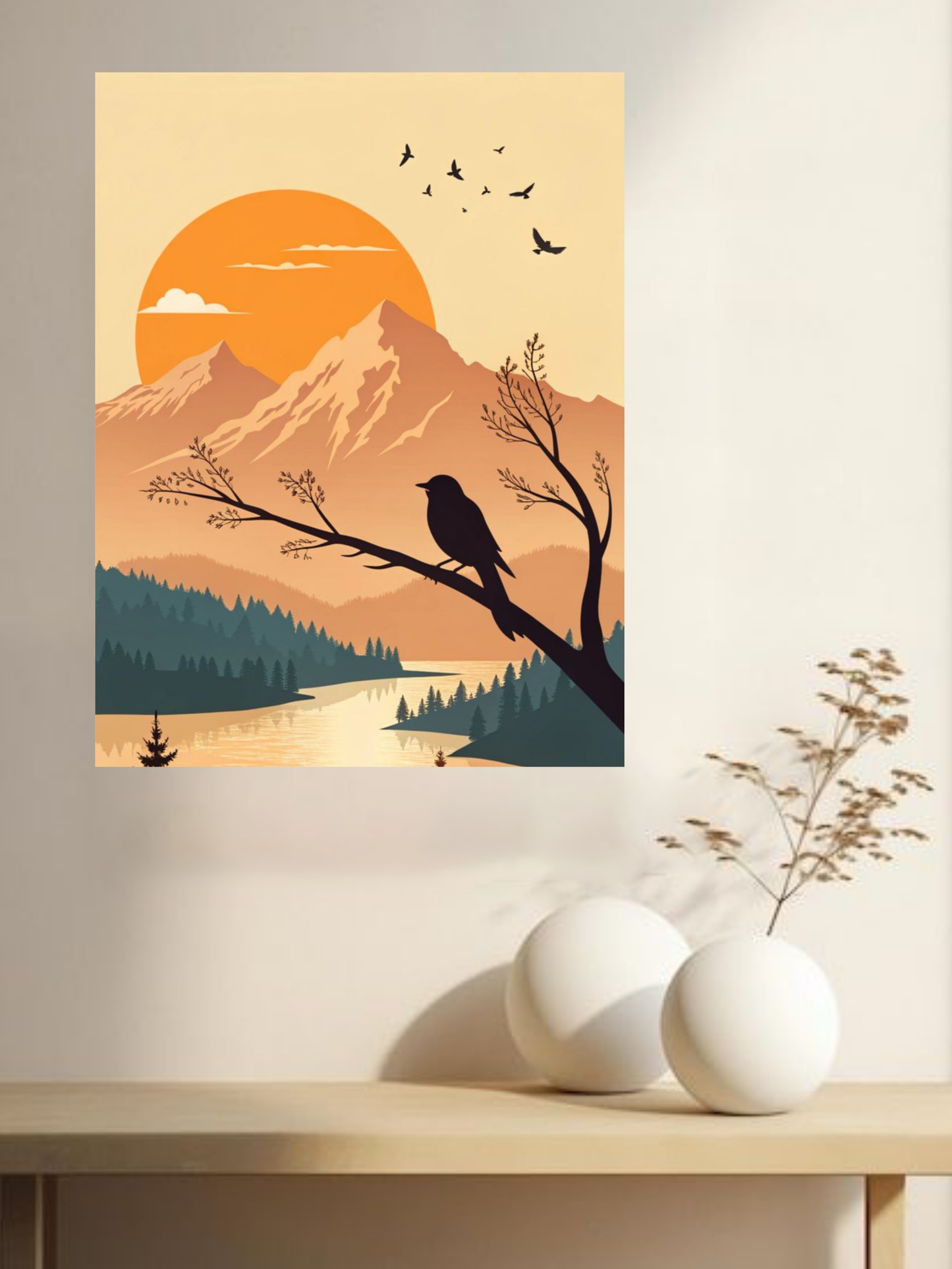 Sunset Serenity – Nature Landscape Canvas Wall Art