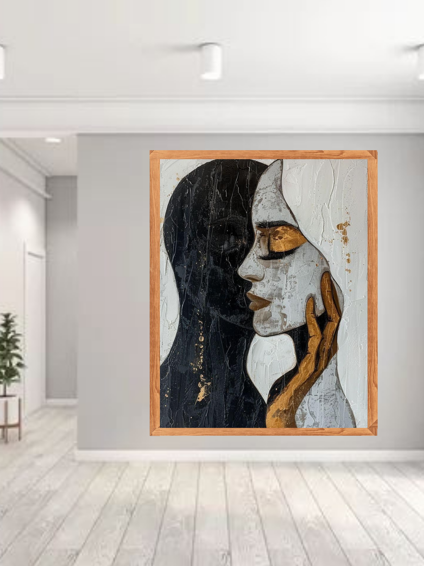 Shades of Emotion – Abstract Couple Canvas Wall Art