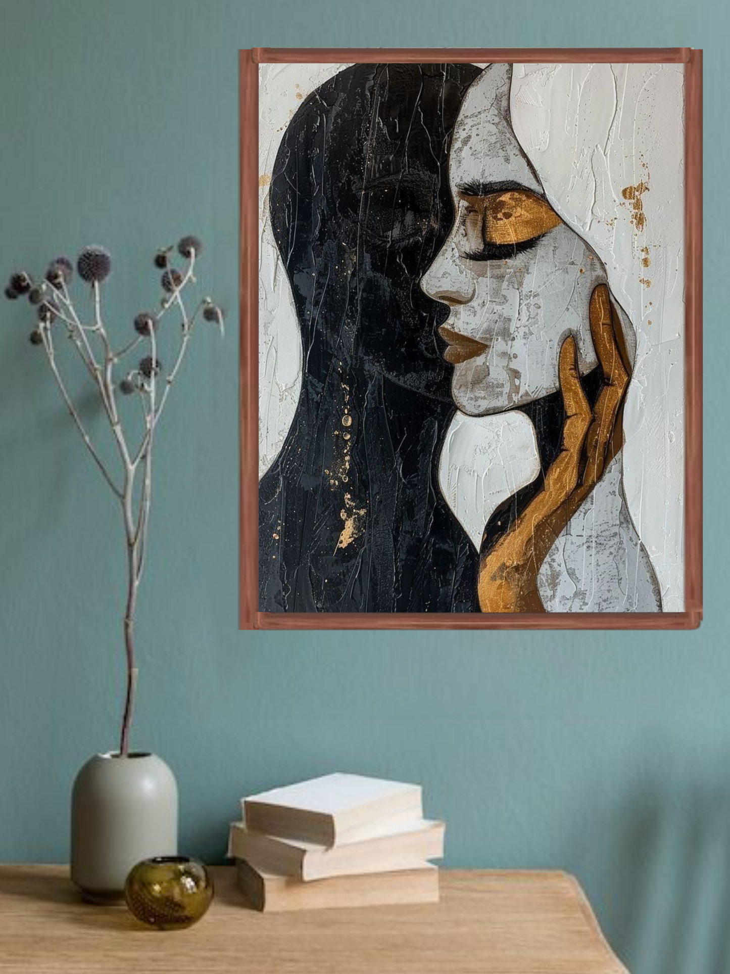 Shades of Emotion – Abstract Couple Canvas Wall Art