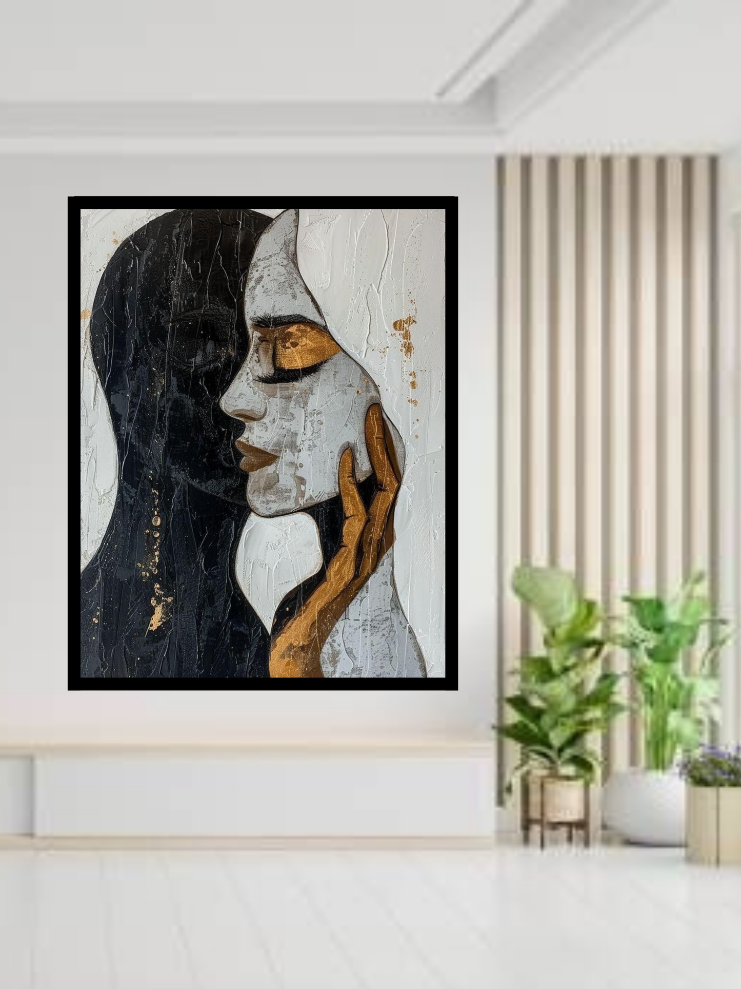 Shades of Emotion – Abstract Couple Canvas Wall Art
