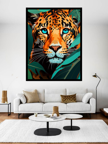 Majestic Leopard Canvas Wall Art – Bold Wildlife Jungle Décor