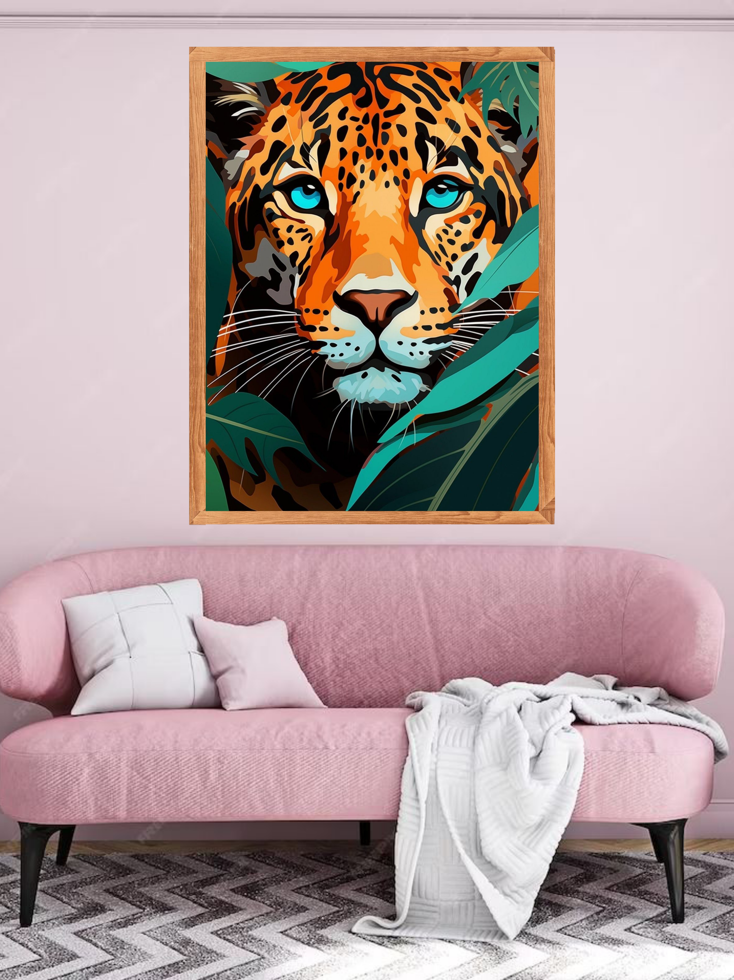 Majestic Leopard Canvas Wall Art – Bold Wildlife Jungle Décor