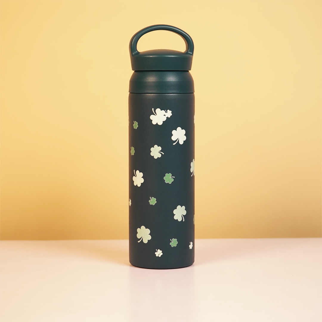 Clover Design Insulated Tumbler – Hot & Cold Stainless Steel Bottle