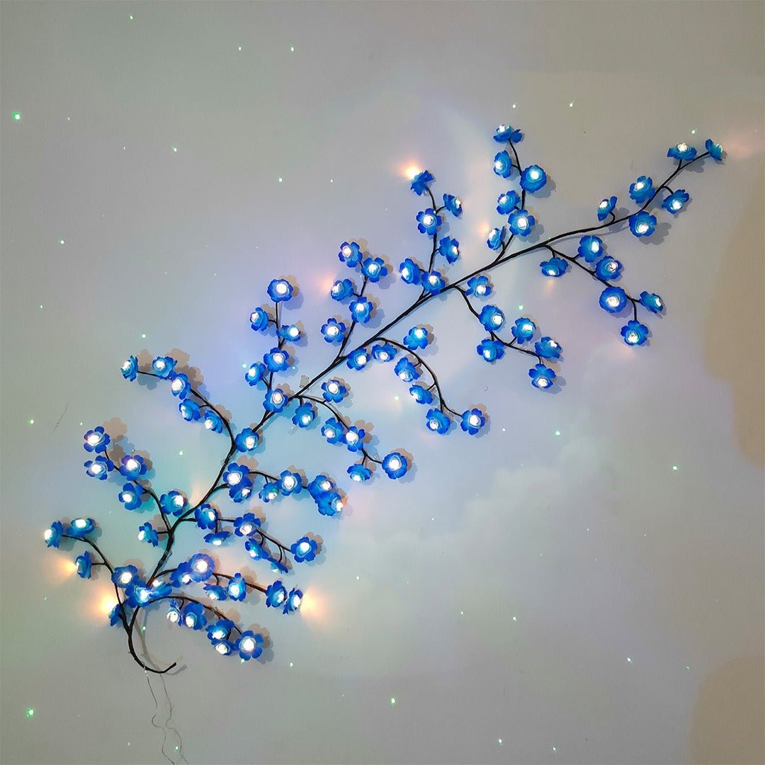 MEMORIES INSITE® BLUE ROSE TREE BRANCH WALL LIGHT - Memories InsiteBLUE ROSE CHERRY BLOSSOM TREE BRANCH LIGHT