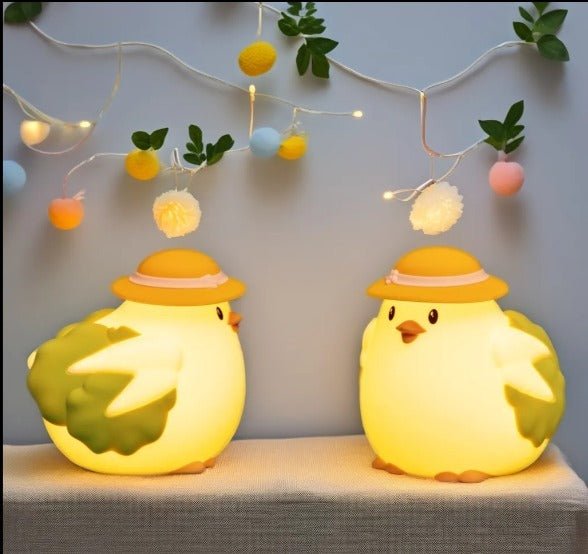 Chicken Silicone LED Night Light with Adjustable Touch Sensor USB Rechargeable for Bedroom - Memories InsiteCHICKEN SILICONE LAMP