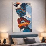 Abstract Face Canvas Painting