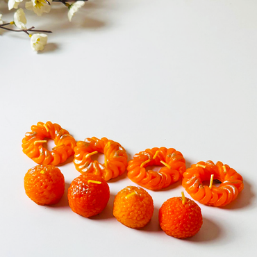 Laddu & Imarti Festive Decorative Candles – Set of 8