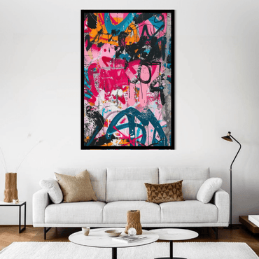 Abstract Graffiti Wall Art Canvas Painting - Memories InsiteABSTRACT GRAFFITI WALL ART CANVAS PAINTING - STRECHED