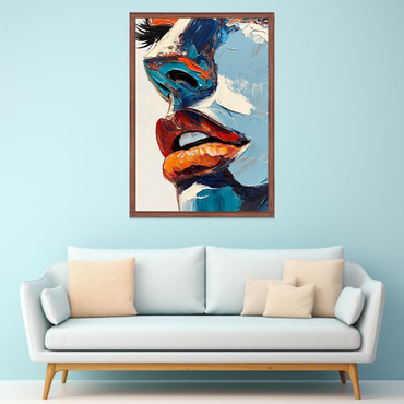 Abstract Face Canvas Painting