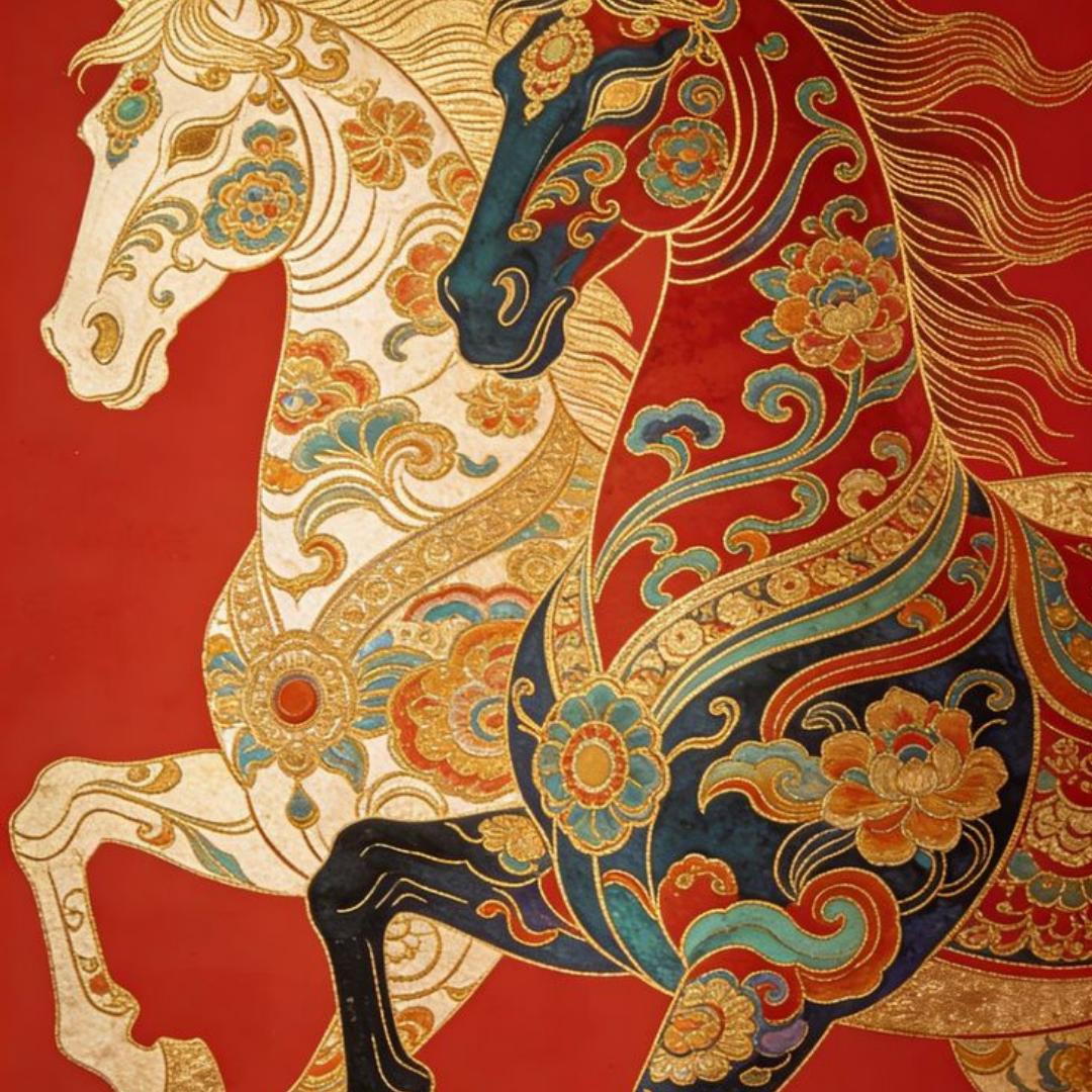 Framed Wall Art Horse Painting on Wall