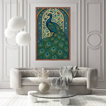 Royal Peacock Canvas Wall Art