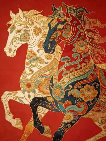 Royal Horse Canvas Wall Art | Traditional Decorative Horse Painting