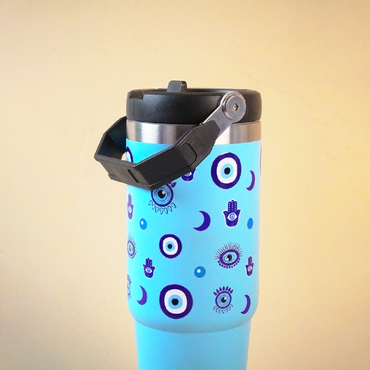 Evil Eye Protection with Hamsa Hands Insulated Tumbler