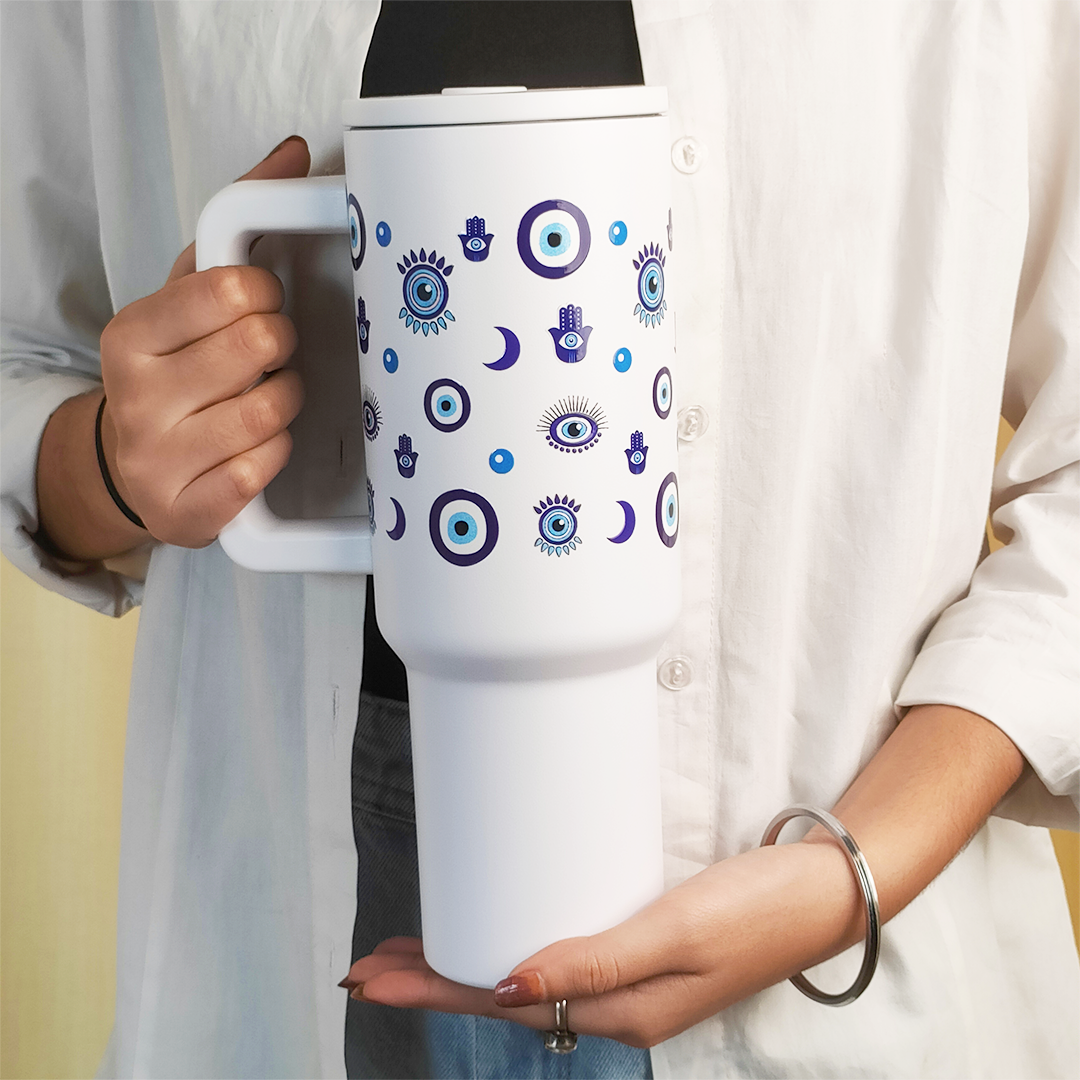 Good Vibes Only Tumbler – Evil Eye Designed Tumbler