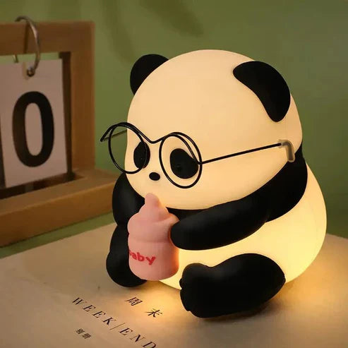 Cute Baby Panda Rechargeable Night Light