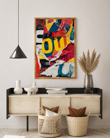 Abstract Urban Collage Canvas Wall Art
