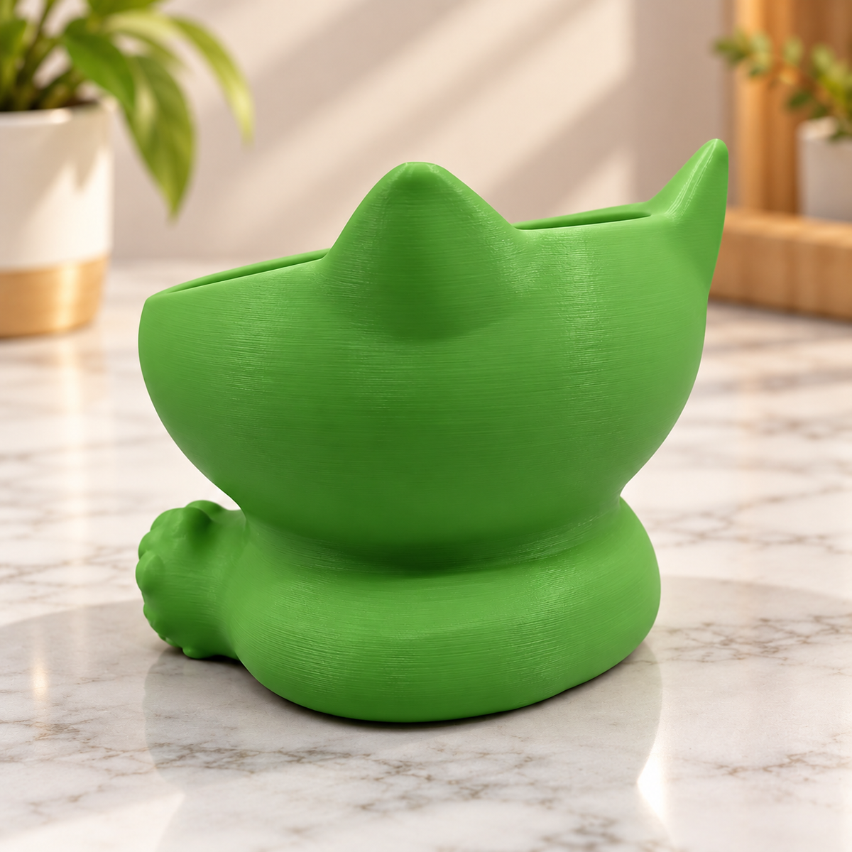 Cute Cat Shape Pet Food Bowl, Adorable Kitty Design Feeding Bowl for Cats and Small Dogs, Decorative Pet Food & Water Bowl