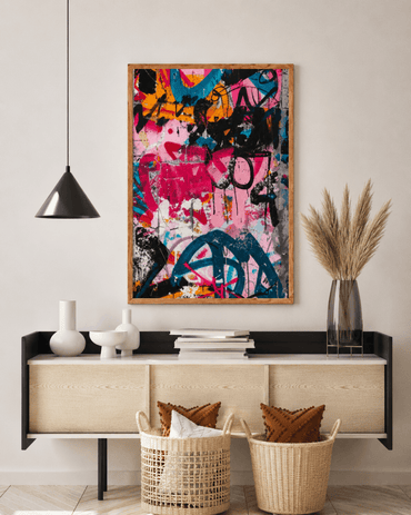 Abstract Graffiti Wall Art Canvas Painting - Memories InsiteABSTRACT GRAFFITI WALL ART CANVAS PAINTING - STRECHED