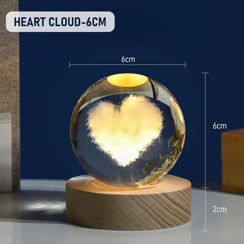 3D Crystal Ball Nightlight Decolamp Solar System Model Decor Science Astronomy Universe Cool Desk Present Space Gifts Decor, - Memories InsiteSolar crystal ball-3