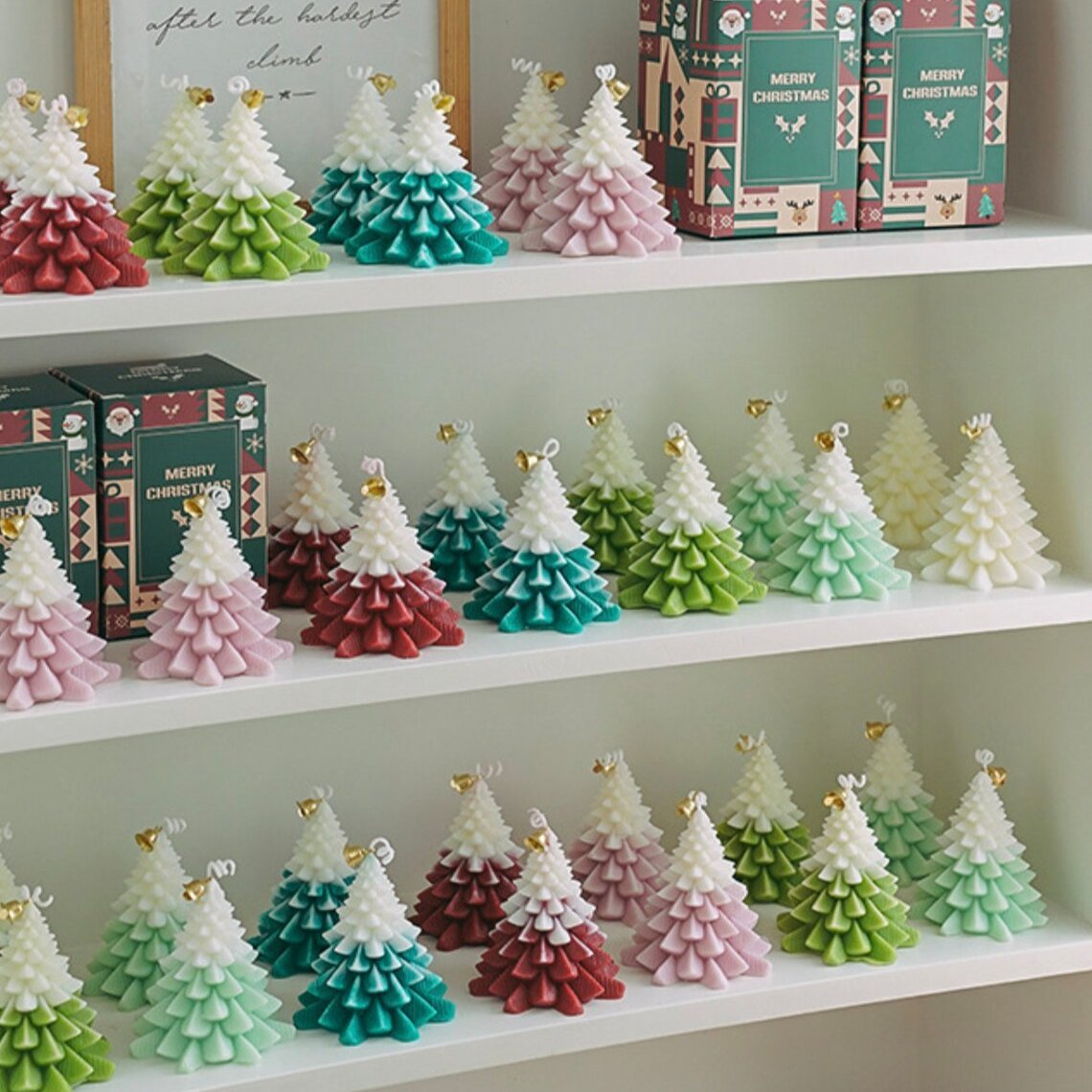 Set of 2 Christmas Scented Tree Candles - Memories InsiteCHRISTMAS TREE CANDLE-PACK OF 5