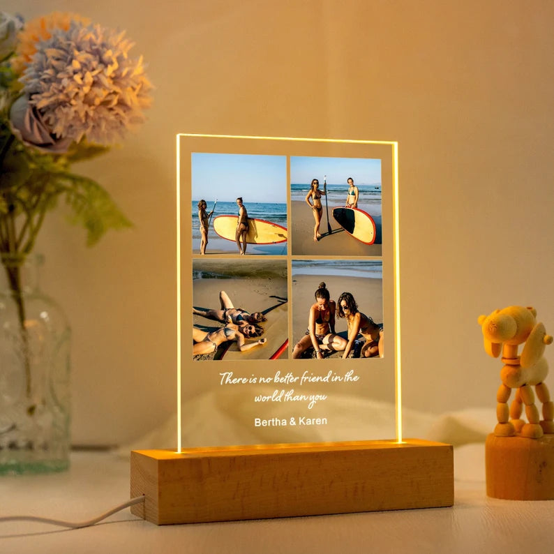 Personalized LED Photo Frame – Love You Forever Couple Gift