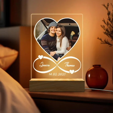 ✨ Personalized Heart LED Infinity Frame – Capture Your Eternal Love ✨