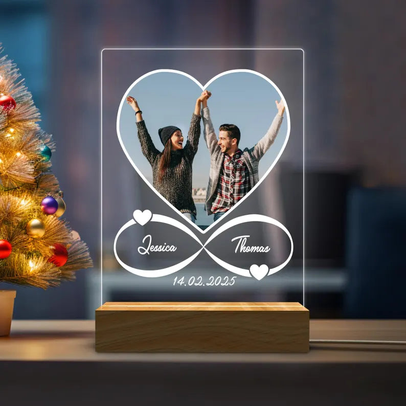 ✨ Personalized Heart LED Infinity Frame – Capture Your Eternal Love ✨