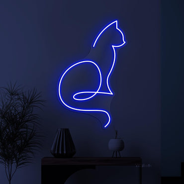 Cat Silhouette Neon Wall Light – Modern LED Glow for Home & Room Décor