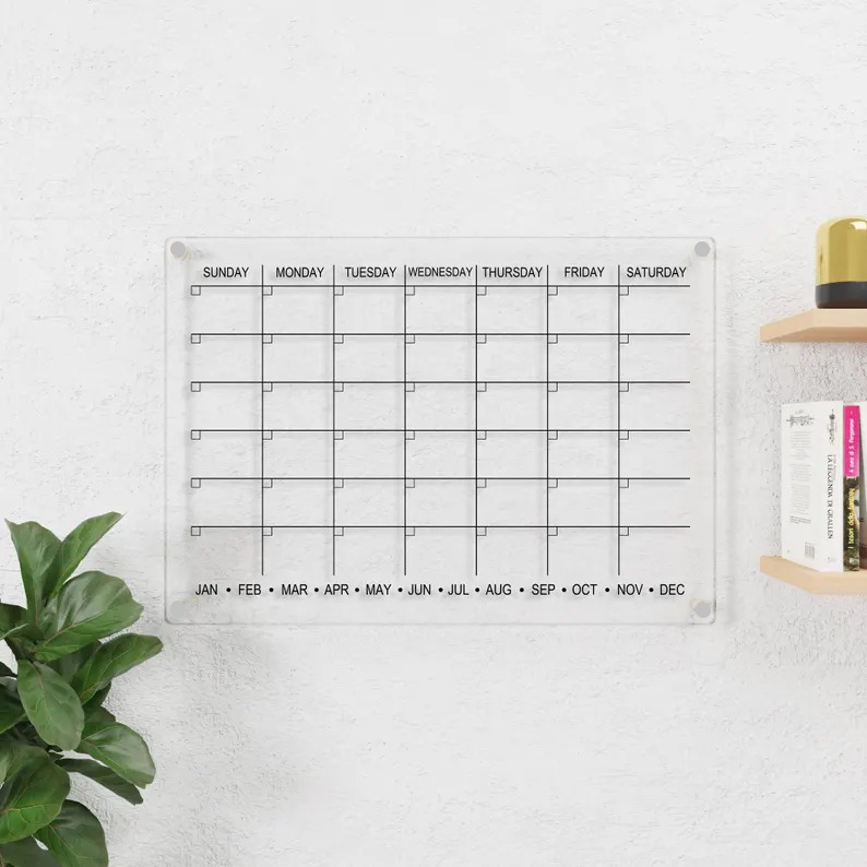 Dual View Planner – Monthly Calendar with Weekly Menu & Shopping List