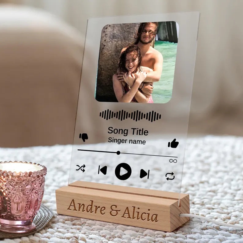 Custom Spotify Glass LED Frame – Your Song, Your Memory