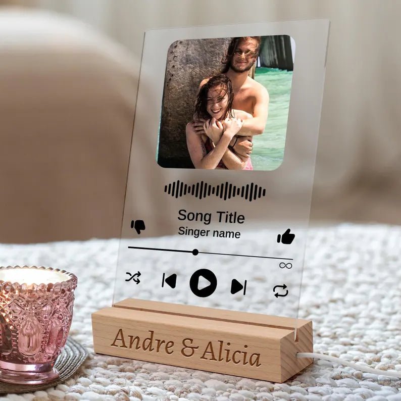 Custom Spotify Glass LED Frame – Your Song, Your Memory - Memories Insite