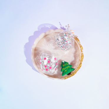 Set of 2 Memories Insite – Snowflake & Snowman Glass Mug Set