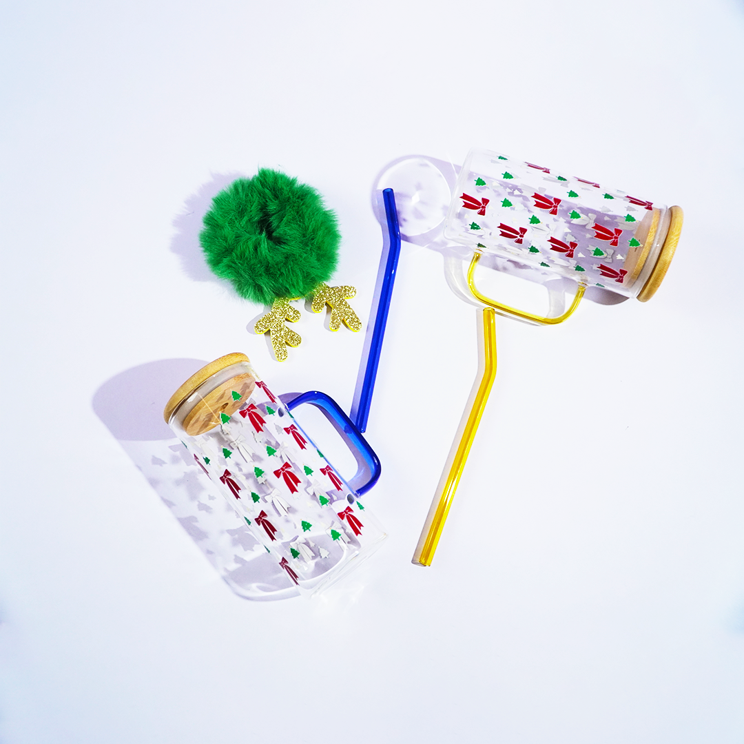 Christmas Cheer Glass Tumbler Set (Set of 2)