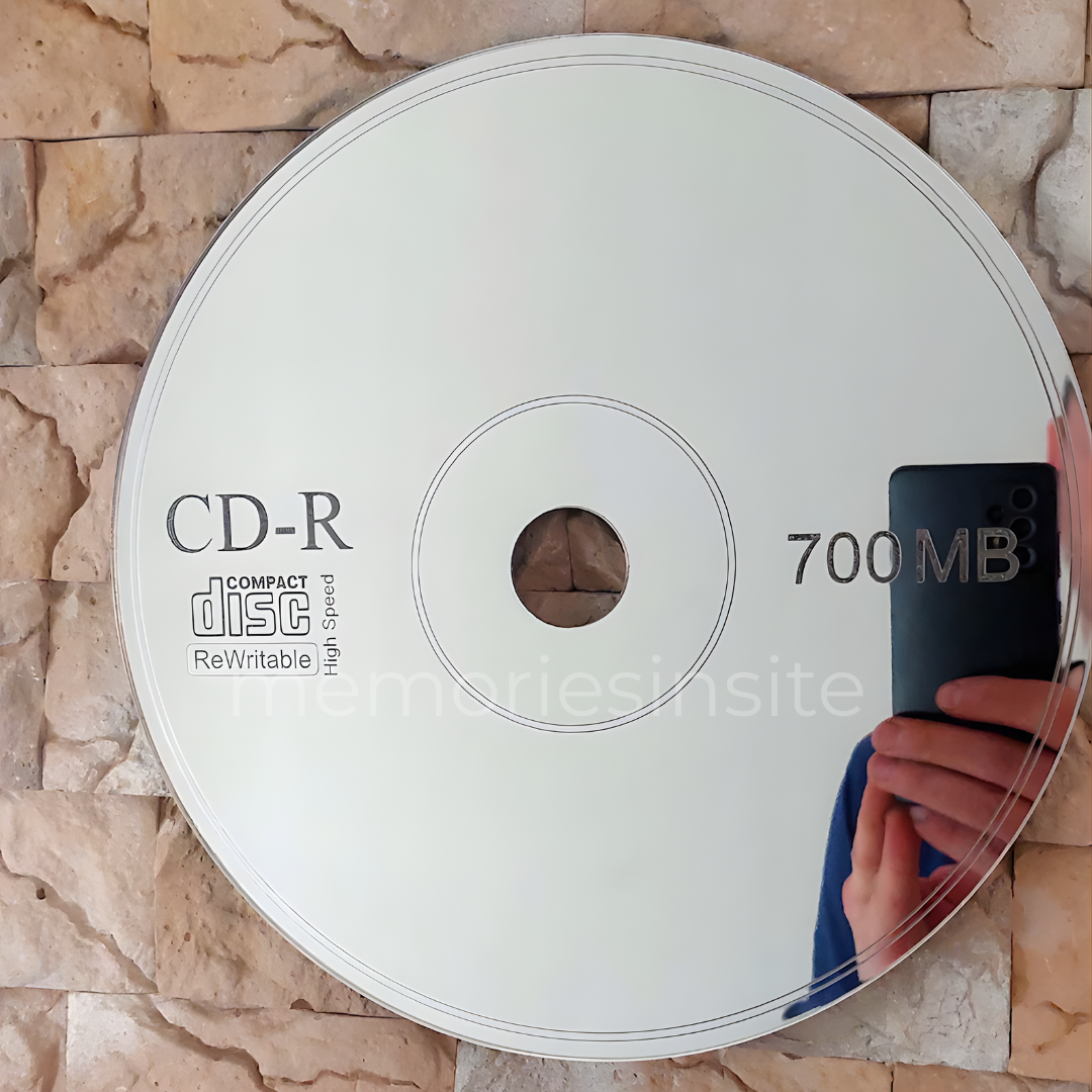 CD Disc Design Acrylic Mirror — Modern Round Wall Mirror