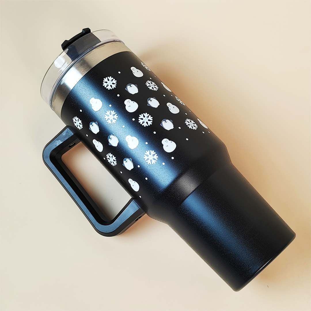 Snow Man with Penguin Winter Tumbler