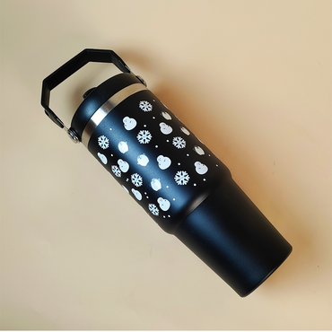 Winter Snow man with Penguin Tumbler