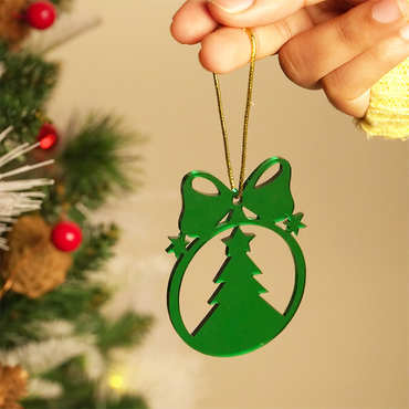 Set-6 Christmas Tree Ornament Cutouts – Green