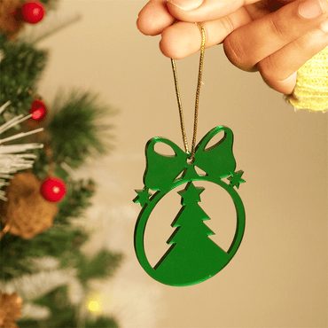 Set-2 Christmas Tree Ornament Cutouts – Green - Memories InsiteSet of 2