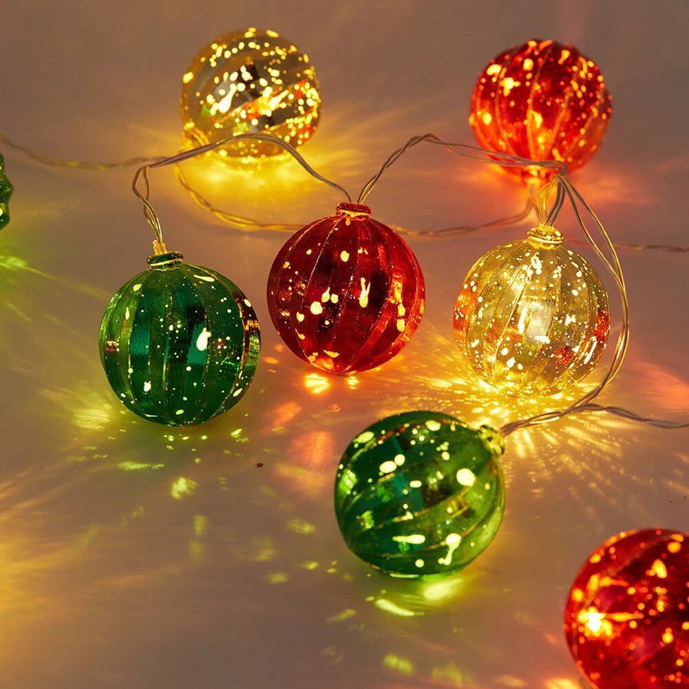 Colorful Christmas Ornament LED Ball Lights - Memories Insite