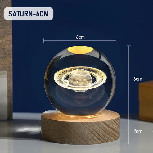 3D Crystal Ball Nightlight Decolamp Solar System Model Decor Science Astronomy Universe Cool Desk Present Space Gifts Decor, - Memories InsiteSolar crystal ball-2