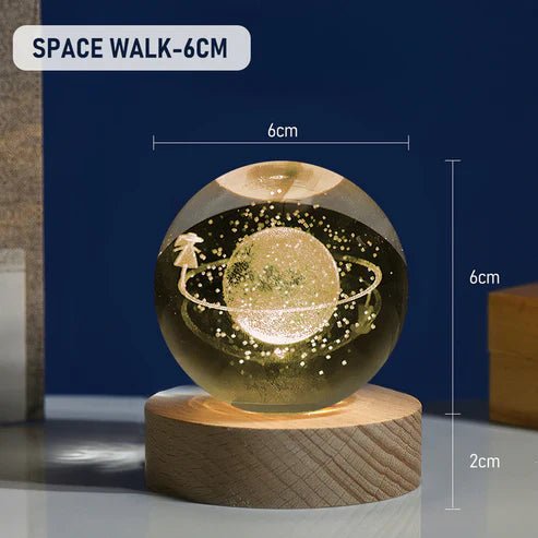 3D Crystal Ball Nightlight Decolamp Solar System Model Decor Science Astronomy Universe Cool Desk Present Space Gifts Decor, - Memories InsiteSolar crystal ball-7