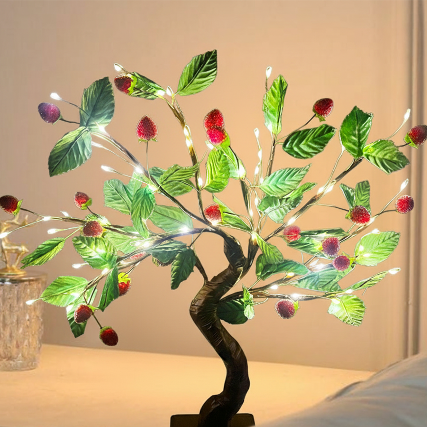 LED Decorative Fruit & Leaf Bonsai Tree Light – 40 cm