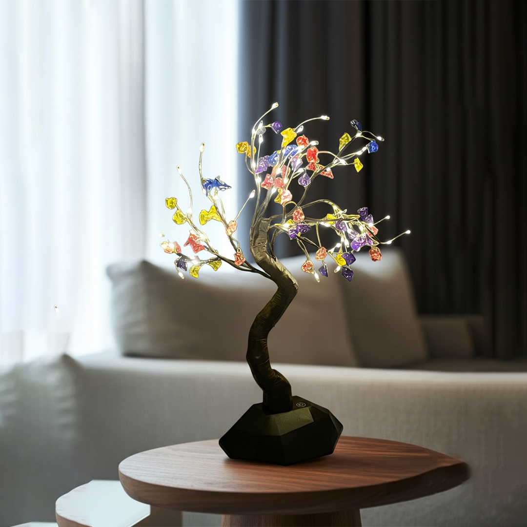 Memories Insite LED Bonsai Crystal Tree Light – 45 cm Decorative Night Lamp