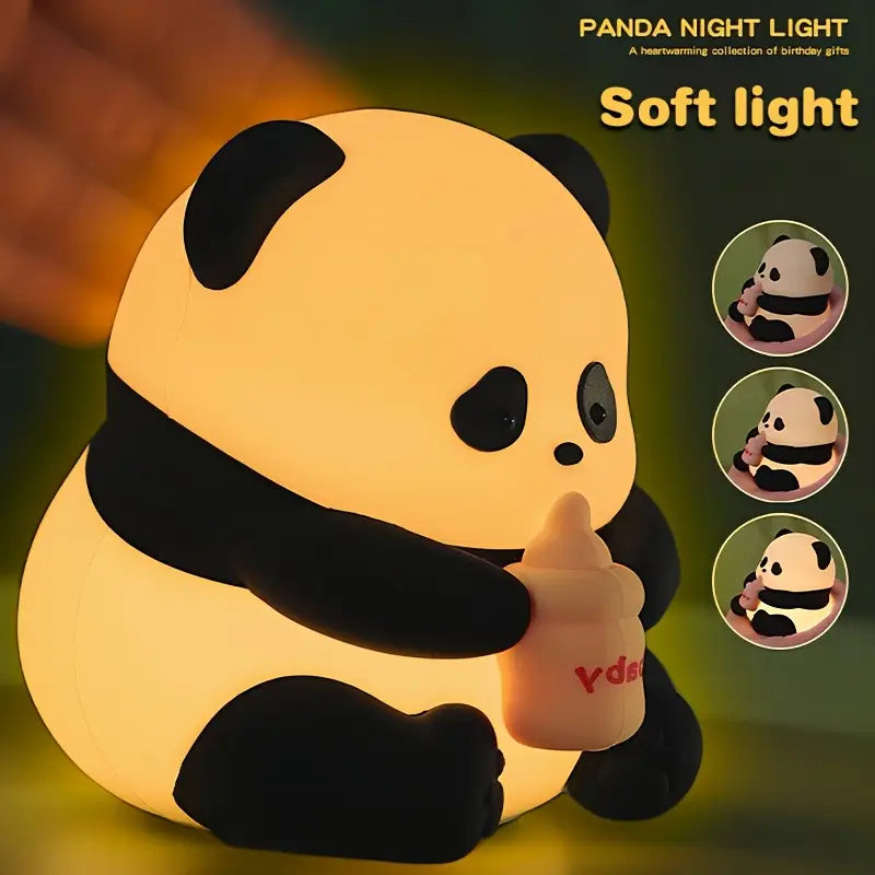 Cute Baby Panda Rechargeable Night Light